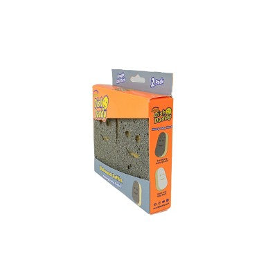 Scrub Daddy Dish Daddy Heavy Duty Refill Head - 2ct: Polyurethane Cleaning Tool Compatible with Scotch-Brite Dishwands