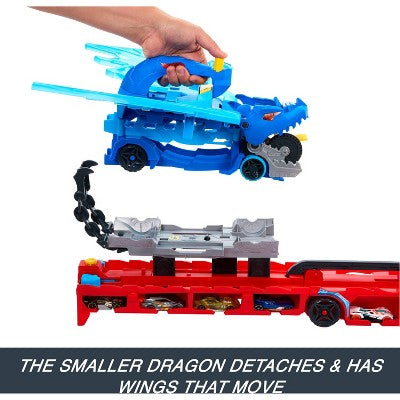 Hot Wheels City Ultimate Dragon Hauler Toy Vehicle Playset - 4pk