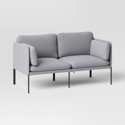 Upholstered Loveseat Gray - Room Essentials (LOCAL PICKUP ONLY)