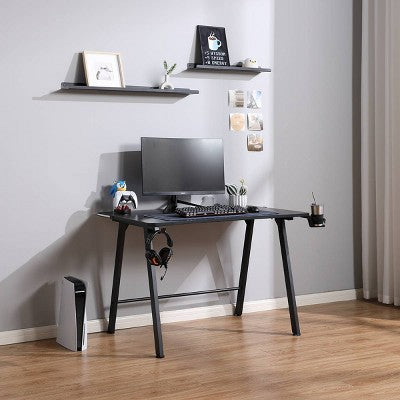 Gaming Desk with LED Lights and Headphone Holder Black - Room Essentials (LOCAL PICKUP ONLY)