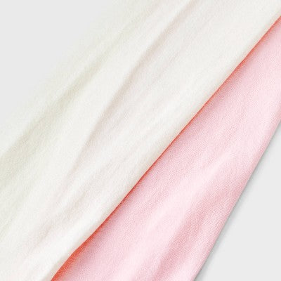 Girls' 2pk Nylon Dance Tights - Cat & Jack Pink/Cream L