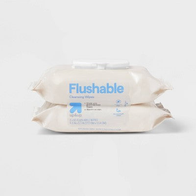 Cleansing Flushable Cloths - Fragrance Free - 120ct/2pk - up&up