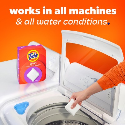 Tide Evo Spring Blast Laundry Detergent Tiles - 30ct: Box, Odor Control, Dye-Free, High Efficiency