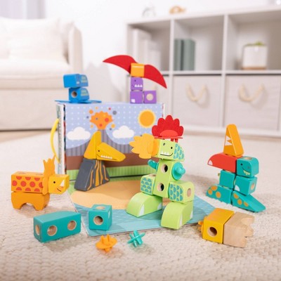 Melissa & Doug Blockables Dinosaur Snap and Play