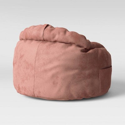 Settle In Kids' Bean Bag Chair Rose - Pillowfort: Toddler Seat, Indoor Use, Polystyrene Beads, Handle & Pocket (LOCAL PICKUP ONLY)