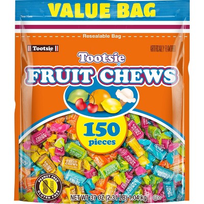 Tootsie Fruit Chews Candy Standup Bag - 37oz