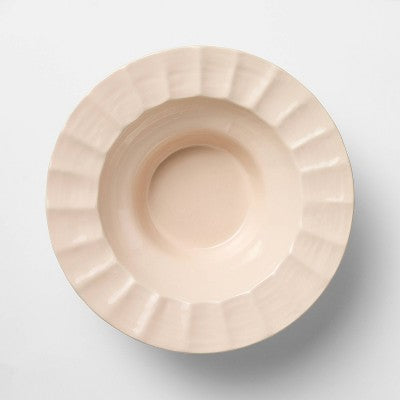 Ceramic Hand Molded Pedestal Bowl Pink - Threshold designed with Studio McGee