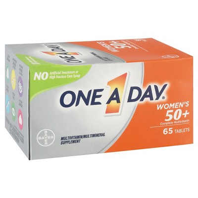 ONE A DAY Women’s 50+ Healthy Advantage Multivitamins, Supplement with Vitamins A, C, E, B1, B2, B6, B12, D, and Calcium, Tablet, 65 Count