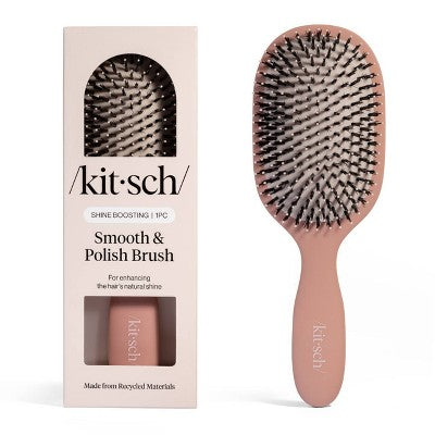 Kitsch Smooth & Polish Hair Brush - Terracotta: Nylon Bristles, Detangling, All Hair Types