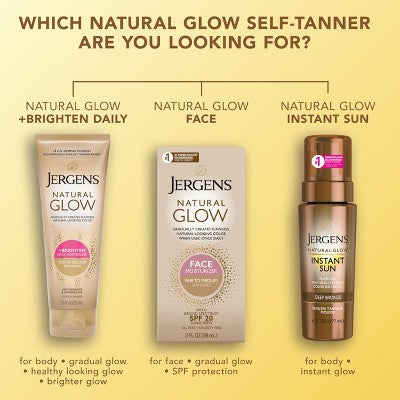 Jergens Natural Glow Daily Moisturizer Self Tanner Body Lotion Sunless Tanning - Fair To Medium - 7.5 fl oz