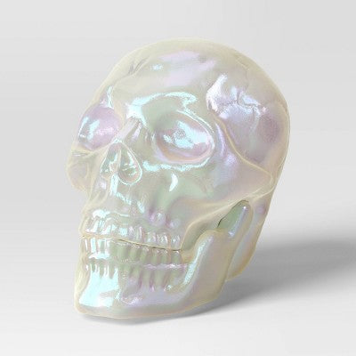 10" Large Plated Skull Halloween Decorative Prop Iridescence - Hyde and EEK! Boutique