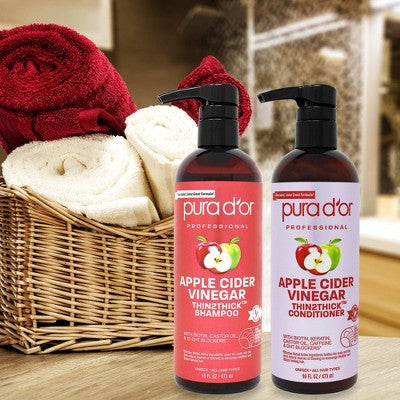 Pura d'or Apple Cider Vinegar Thin2Thick Conditioner - 16 fl oz