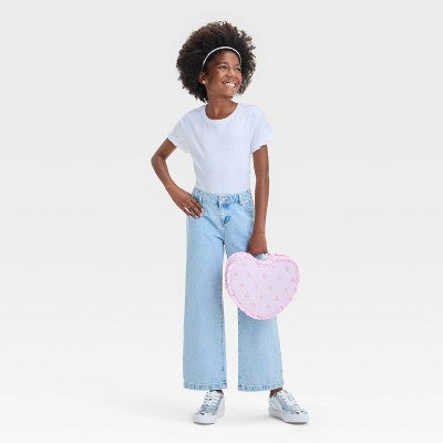 Girls' Textured Knit T-Shirt - Cat & Jack White S