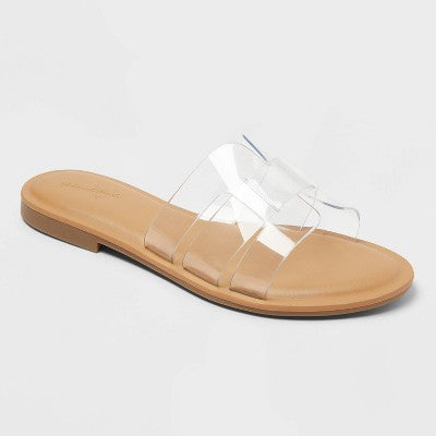 Women's Carla Sandals Memory Foam Insole Universal Thread Clear 9