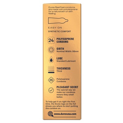 Durex Real Feel Condoms - 24ct