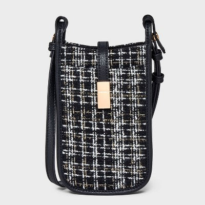 Slip Phone Crossbody Bag - A New Day Black/White