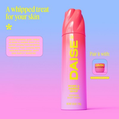 DAISE Foaming Body Wash - XOXO - 8.8oz: Whole Body, Normal Skin, Aerosol Can, Foam Form