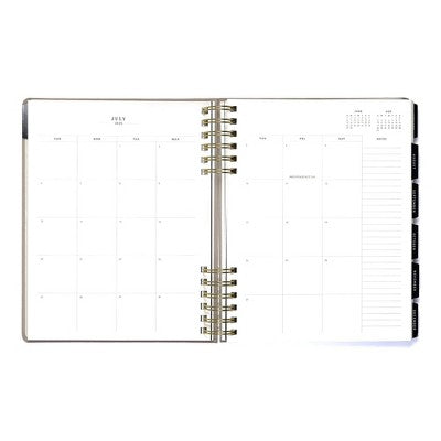 Altitude 8"x10" Weekly/Monthly Planner Warm Gray 15 Month Bamboo Paper Recycled Stickers and Pocket Folder