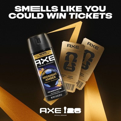 Axe Midnight Amber 72-Hour Premium Body Spray - 2.9oz: Aluminum-Free, Under Arm Application