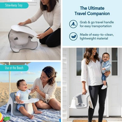 Upseat Core Ergonomic Baby Floor Seat - Gray