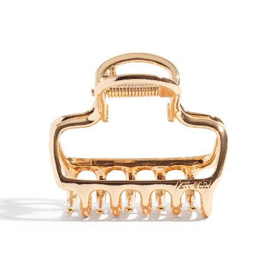 Kitsch Metal Medium Open Shape Puffy Claw Clip - Gold
