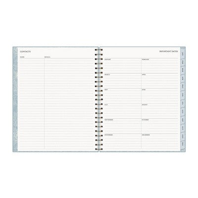 Morris & Co. 8.5"x11" by Blue Sky 2026 Weekly/Monthly Wirebound Planner Hardcover Solid Dearle Blue