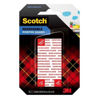 Scotch 36ct Removable Mounting Adhesives Squares