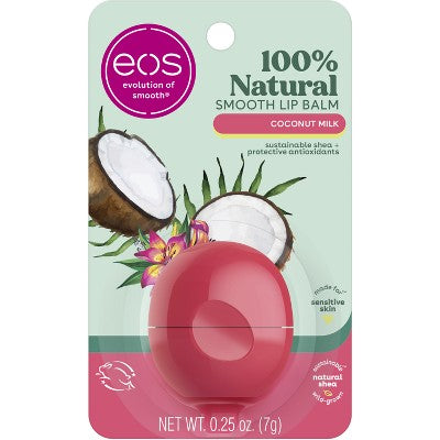 EOS Visibly Soft Organic Lip Balm Coconut Milk Sphere .25oz