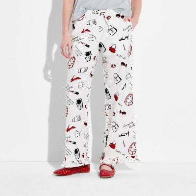 Women's The Devil Wears Prada AOP Graphic Pull-On Pants White XS
