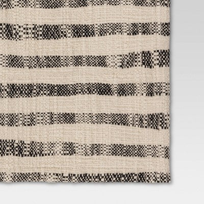 2pk Placemat Khaki/Black Striped - Threshold