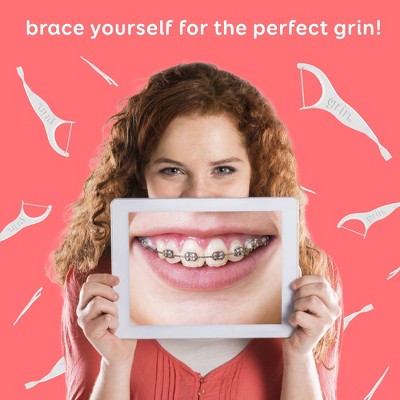 Grin Oral Care Braces Dental Floss - Unflavored - 60ct