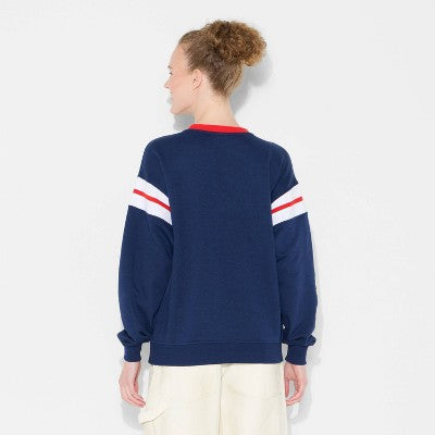 Women's Paddington Oversized Graphic Sweatshirt - Navy Blue S