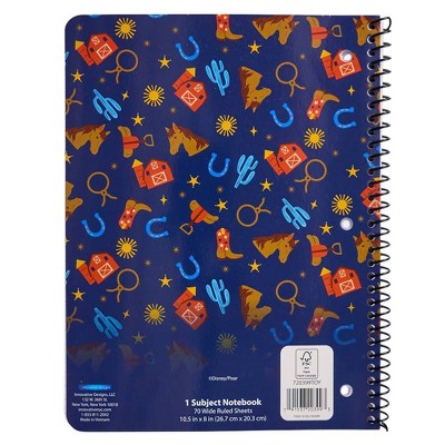 Toy Story 5 8"x10.5" Single Subject Wide Rule Notebook