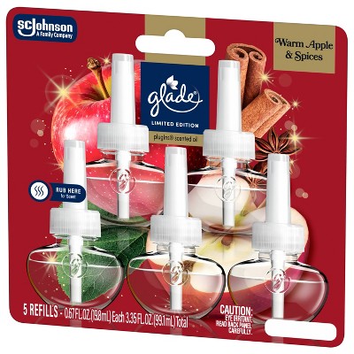 Glade PlugIns Scented Oil Air Freshener Refills - Warm Apple & Spices - 3.35oz/5ct