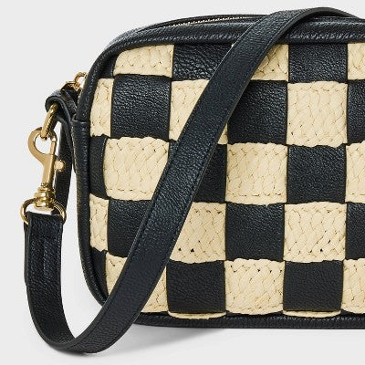 Adjustable Buckle Crossbody Handbag Strap - Universal Thread Black