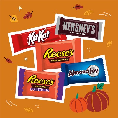HERSHEY'S Reese's Kit Kat Almond Joy Halloween Candy Variety Bag - 75pc/39.43oz