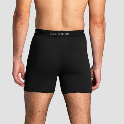 Fruit of the Loom Men's 3pk Breathable Mesh Boxer Briefs - Black XL
