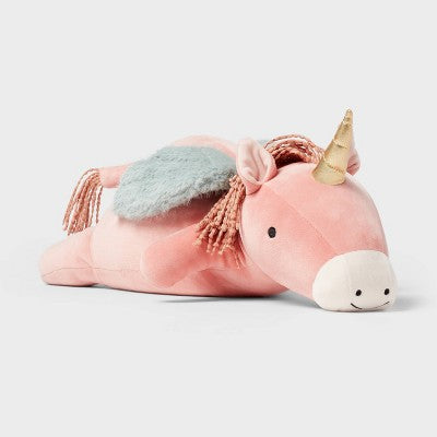 Pegasus Weighted Plush Kids' Throw Pillow Pink - Pillowfort