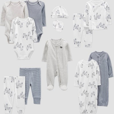Carter's Just One You Baby Layette Registry Set - Gray Preemie