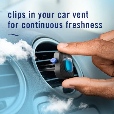 Febreze 2ct Car Auto Midnight: Vent Clips, Adjustable Scent, Phthalate-Free, Disposable, Oil-Based Freshener