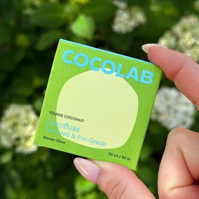 Cocolab Cocofloss Refillable Woven Expanding Dental Floss - Young Coconut - 33yd