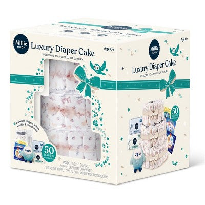 Millie Moon Luxury Diaper Cake - Size 1 - 50ct