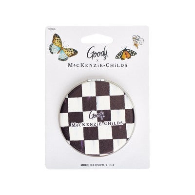 MacKenzie-Childs x Goody Compact Double Sided Mirror - Courtly Check