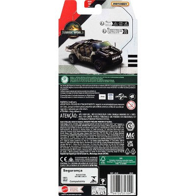 Matchbox Jurassic World Rebirth 5pk 1:64 Scale Die-Cast Toy Cars with 1 Dinosaur (Styles May Vary)