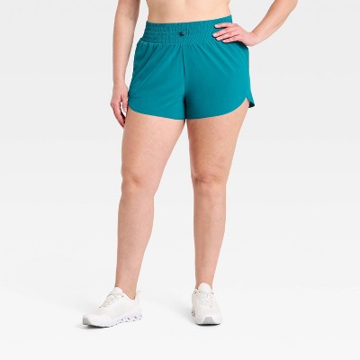 Women's Woven High-Rise Shorts 3" - All In Motion Teal Blue S