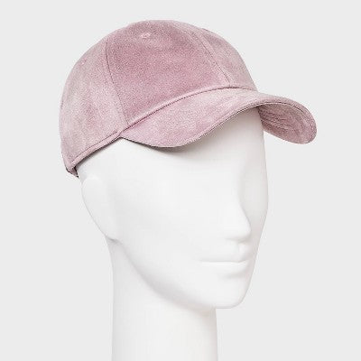 Faux Suede Baseball Hat - Universal Thread Pink