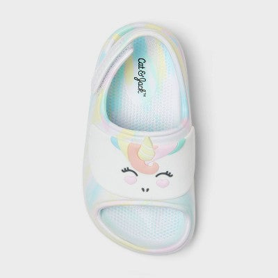 Toddler Girls Baylor Sandals Cat & Jack White/Blue/Yellow 11T