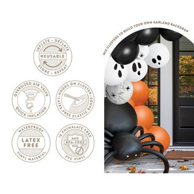 MINNIDIP Reusable Balloon Garland Spider Black