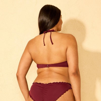 Women's Ruffle Push-Up Underwire Bikini Top 34D
