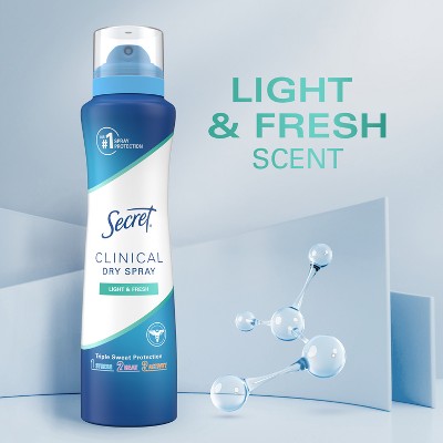 Secret Clinical Dry Spray Antiperspirant & Deodorant - Light & Fresh - 3.8oz